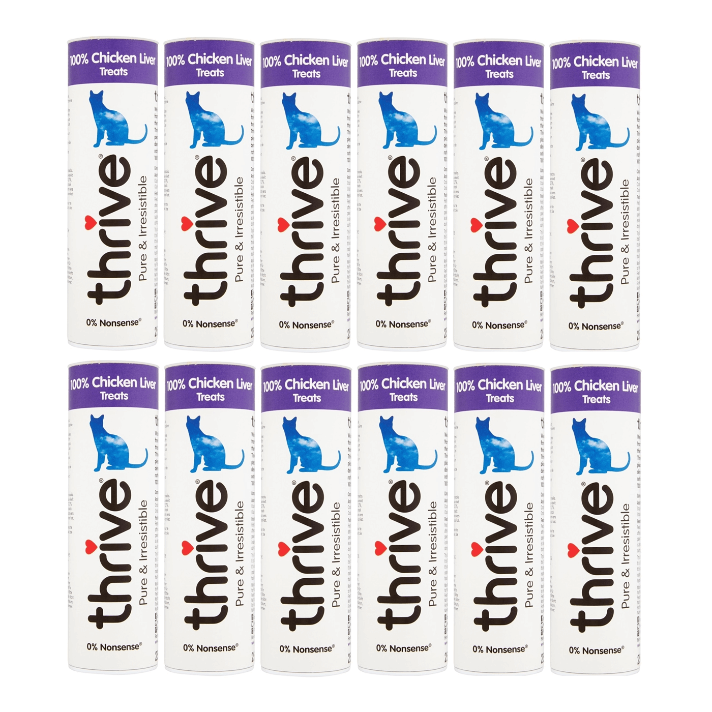 Thrive Chicken Liver Treats for Cats 12 x 25g